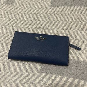 Kate Spade Navy Blue Clasp Wallet NWOT